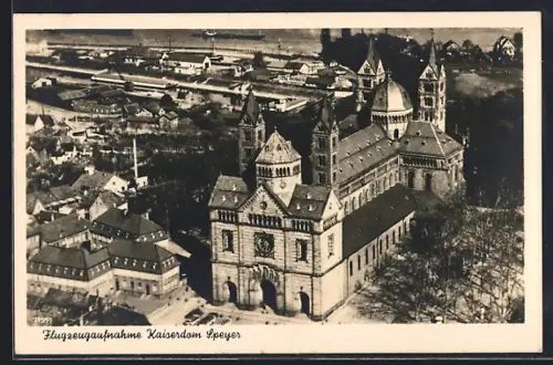 AK Speyer, Kaiserdom, Luftaufnahme