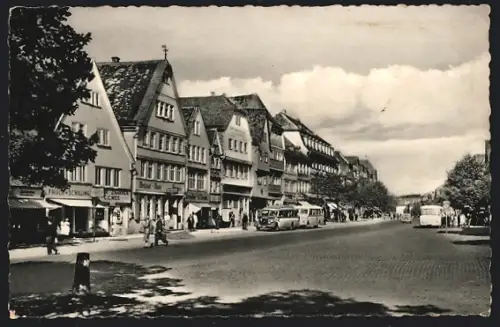 AK Friedberg in Hessen, Kaiserstrasse, Geschäftshäuser, Strassenansicht