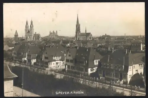 AK Speyer a. Rhein, Dom, Stadtansicht
