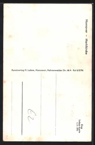 AK Hannover, Marktkirche im Winter, Tannenzweige, Glocken