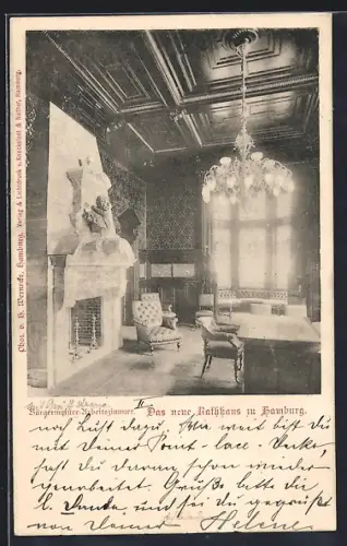 AK Hamburg, Rathaus, Bürgermeister-Arbeitszimmer