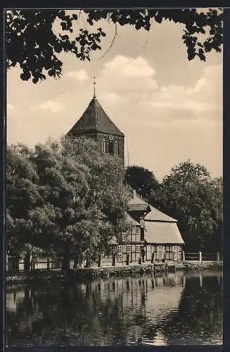 AK Teterow /Mecklb., Am Mühlenteich