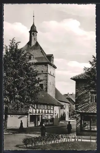 AK Salzgitter-Bad, Blick auf die Evgl. Kirche