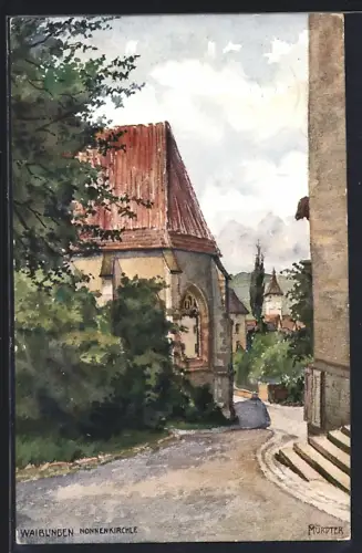 Künstler-AK Waiblingen, Nonnenkirchle