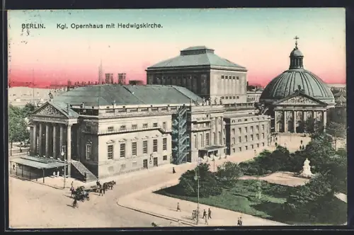 AK Berlin, Kgl. Opernhaus, Hedwigskirche