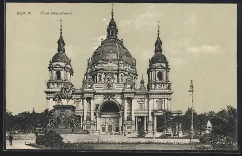 AK Berlin, Dom, Hauptfront, Reiterstandbild