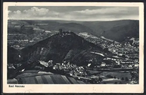 AK Bad Nassau, Blick auf Burg und Stadt