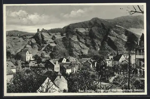 AK Bad Salzig, Blick auf die feindlichen Brüder