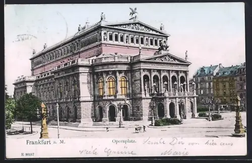 AK Frankfurt a. M., Opernplatz