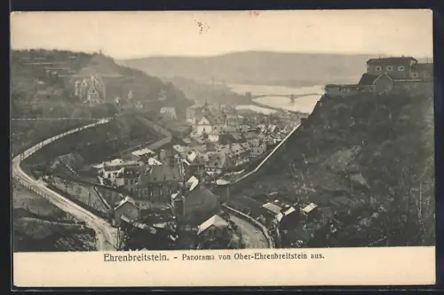 AK Ehrenbreitstein, Panorama von Ober-Ehrenbreitstein