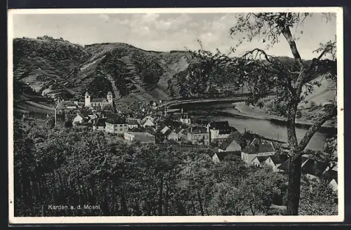 AK Karden a. d. Mosel, Ortsansicht mit Kirche und Mosel