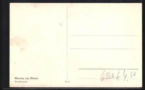 AK Worms am Rhein, Dampfersteg