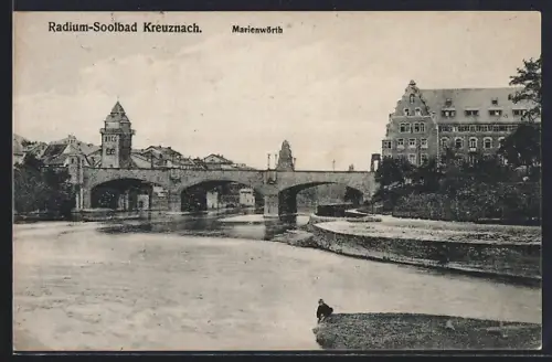 AK Bad Kreuznach, Marienwörth, Brücke