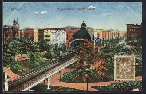 AK Berlin-Schöneberg, Nollendorfplatz mit Hochbahn