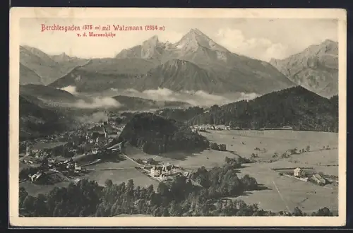 AK Berchtesgaden, Blick auf Watzmann von der Marxenhöhe