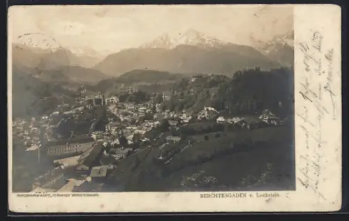 AK Berchtesgaden, Blick vom Lockstein auf Ort und Alpenpanorama