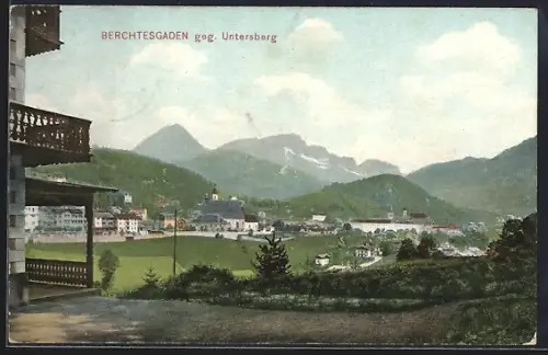 AK Berchtesgaden, Blick gegen Untersberg