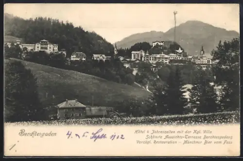 AK Berchtesgaden, Hotel 4 Jahreszeiten mit Kgl. Villa