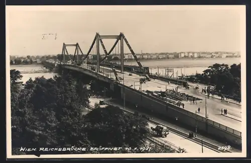 AK Wien, Panorama mit Reichsbrücke