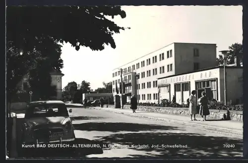 AK Bad Deutsch-Altenburg /N.-Oe., Neues Kurhotel, Jod-Schwefelbad