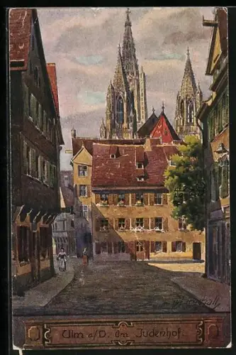Künstler-AK Vinzenz Marschall: Ulm a. D., Am Judenhof