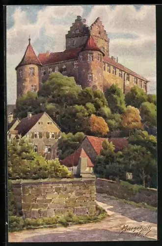 Künstler-AK Vinzenz Marschall: Schloss Meersburg
