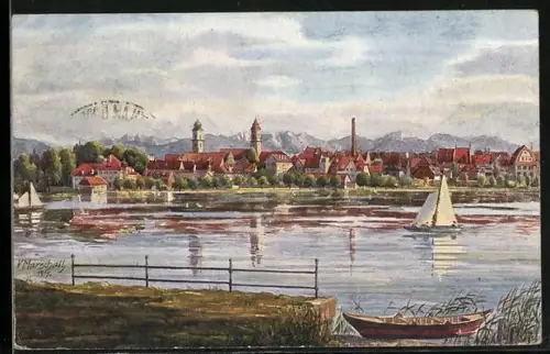 Künstler-AK Vinzenz Marschall: Lindau im Bodensee