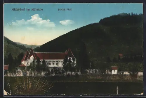AK Mitterdorf im Mürztale, Schloss Pichl mit Umgebung