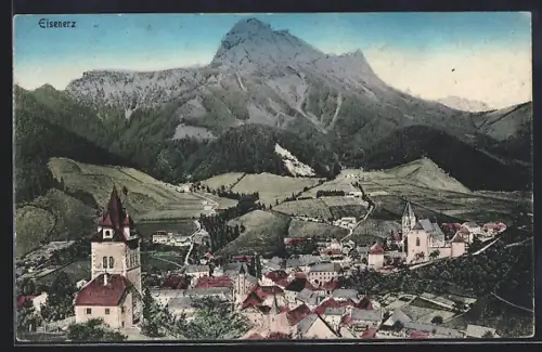 AK Eisenerz, Gesamtansicht aus der Vogelschau