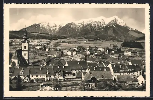 AK Trofaiach, Totalansicht mit Vordernberger Mauer