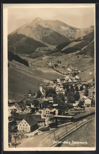 AK Vordernberg /Steiermark, Ortsansicht mit Alpenblick