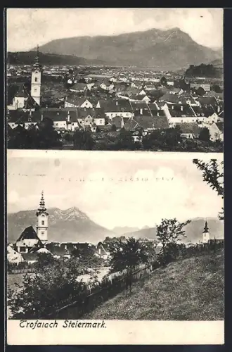 AK Trofaiach /Steiermark, Blick über die Dächer vom Ort