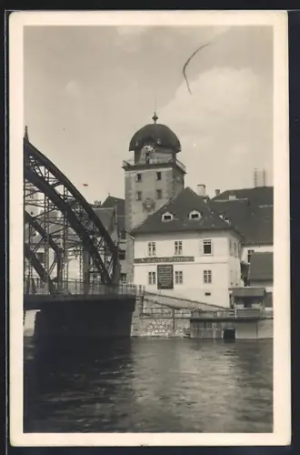 AK Leoben, Die Brücke mit Stadtturm