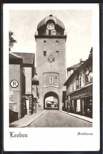 AK Leoben, Stadtturm mit Tor