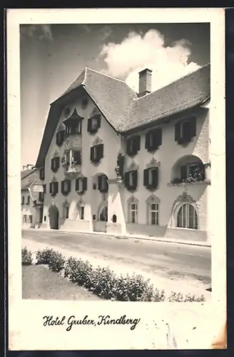 AK Kindberg, Strassenpartie am Hotel Gruber