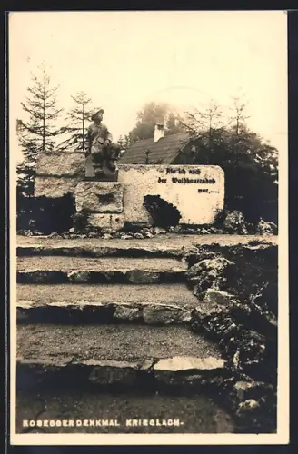 AK Krieglach, Das Rosegger Denkmal