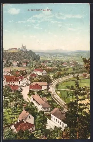 AK Judendorf bei Graz, Ortsansicht aus der Vogelschau