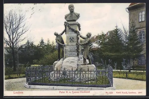 AK Leoben, Peter R. v. Tunner-Denkmal im Park