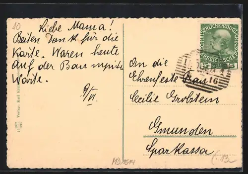 AK Leoben, Blick auf die Gustav-Adolf-Kirche