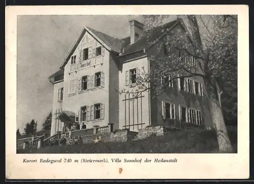 AK Radegund /Steiermark, Villa Sonnhof der Heilanstalt