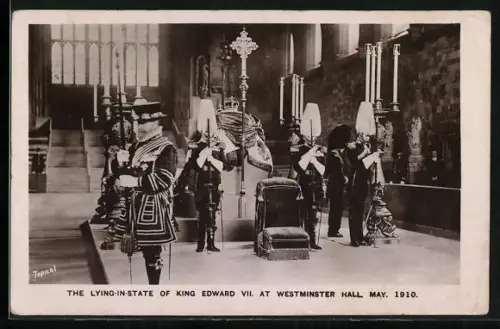 AK The Lying-In-State of King Edward VII at Westminster Hall 1910