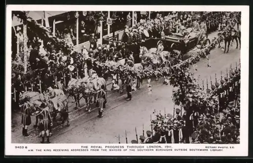 AK London, The Royal Progress 1911, Festzug