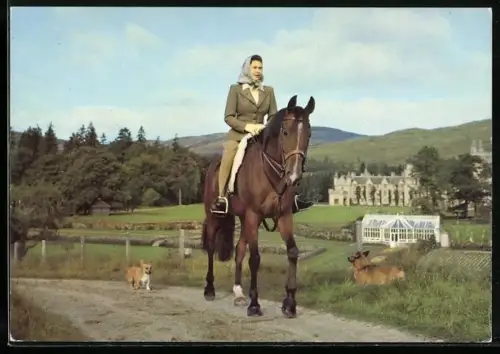 AK Balmoral, Her Majesty the Queen riding with her Corgis