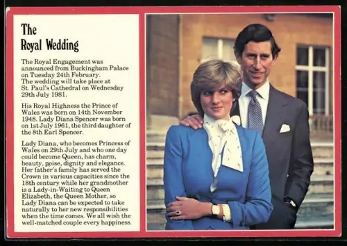 AK Lady Diana and Prince of Wales, Wedding Announcement