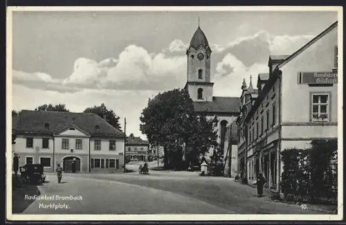AK Brambach / Vogtl., Marktplatz