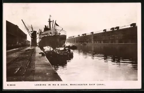 AK Manchester, Loading in Dock, Manchester Ship Canal