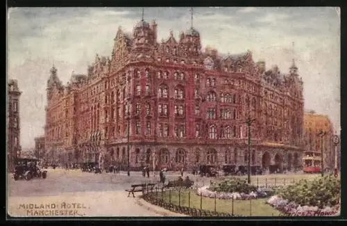 Künstler-AK Manchester, the Midland Hotel
