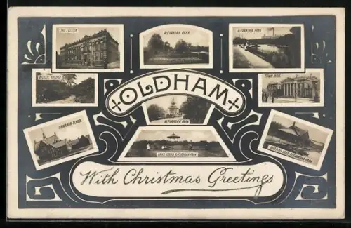 AK Oldham, The Lyceum, Alexandra Park, Boating Lake, Grammar School, Town Hall