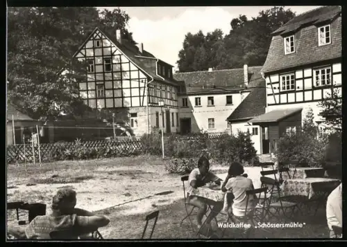 AK Eisenberg / Thüringen, Gasthaus Waldcafe Schössersmühle