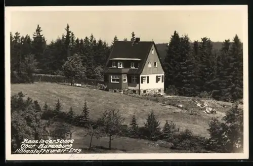 AK Ober-Bärenburg /Erzgebirge, Gasthof Haus in der Sonne